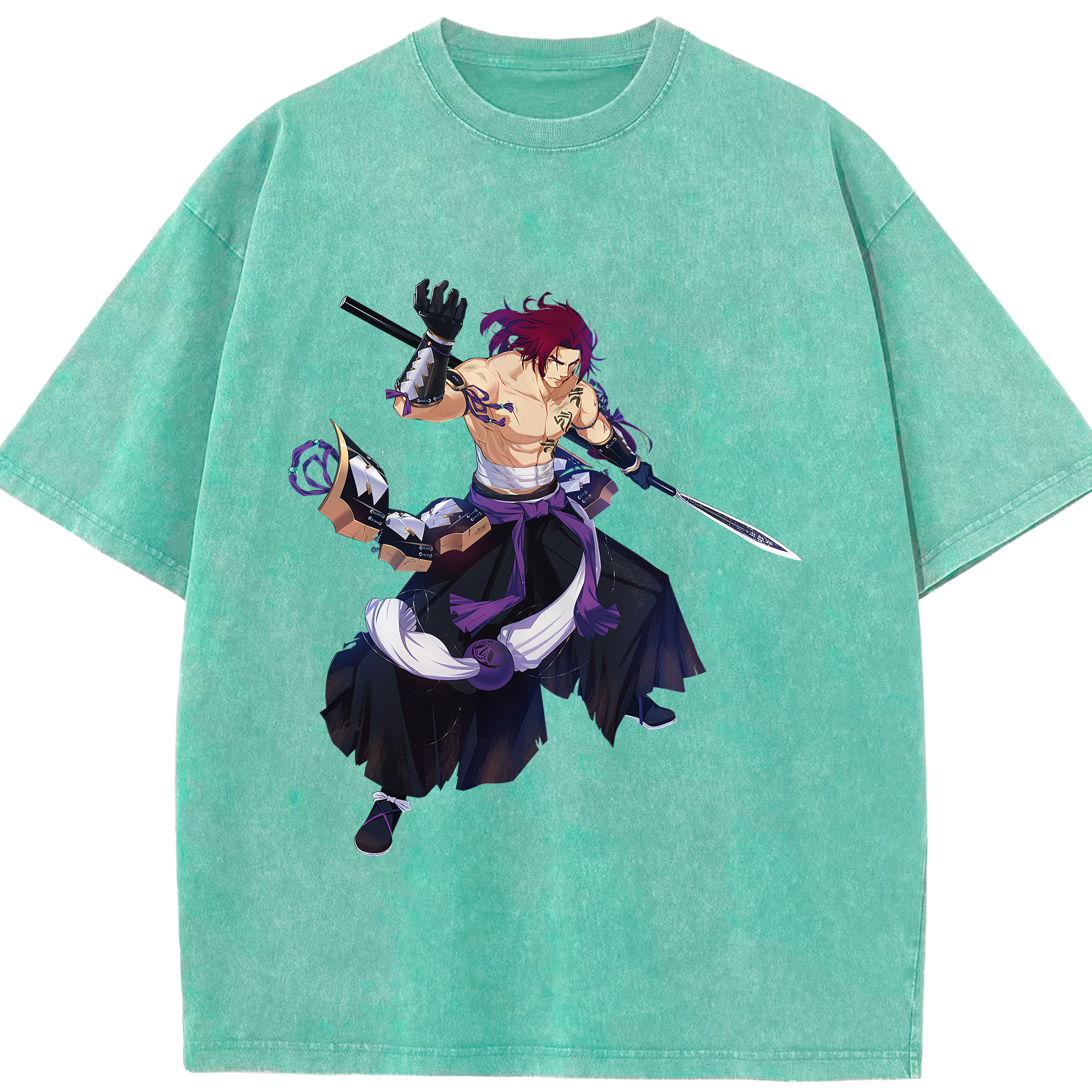 （画像用） 刀剣乱舞 Touken Ranbu 綿100% ヴィンテージ風 半袖Tシャツ（フロントプリント）